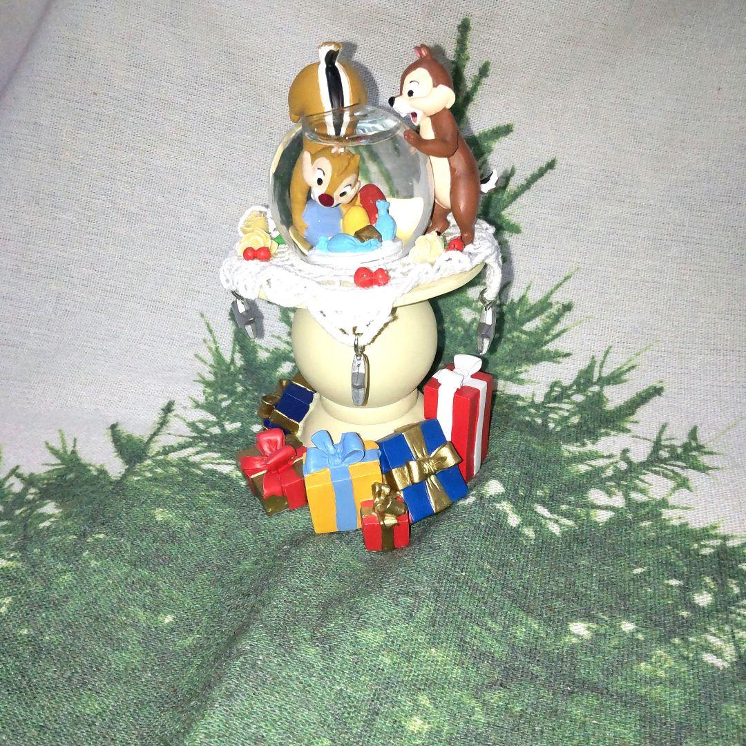 ディズニー　チップとデール　スノードーム　レア