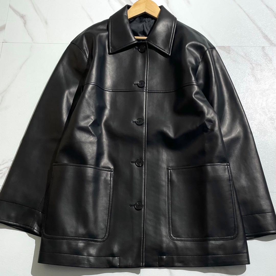 極美品 25AW✨BEAUTY&YOUTH レザーライク カバーオール