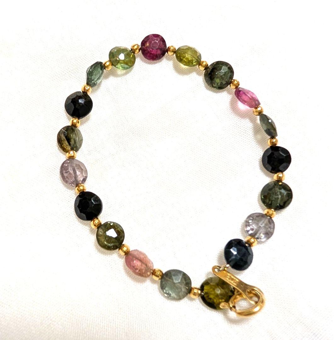 トルマリン ブレスレット 留め具Ｋ18