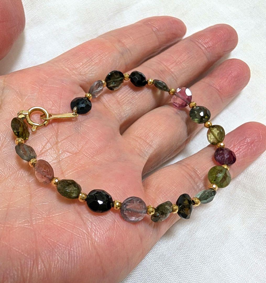 トルマリン ブレスレット 留め具Ｋ18