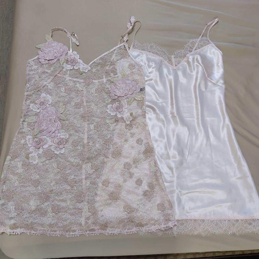 ワコール　トレフル　スリップ　花レース ピンク80