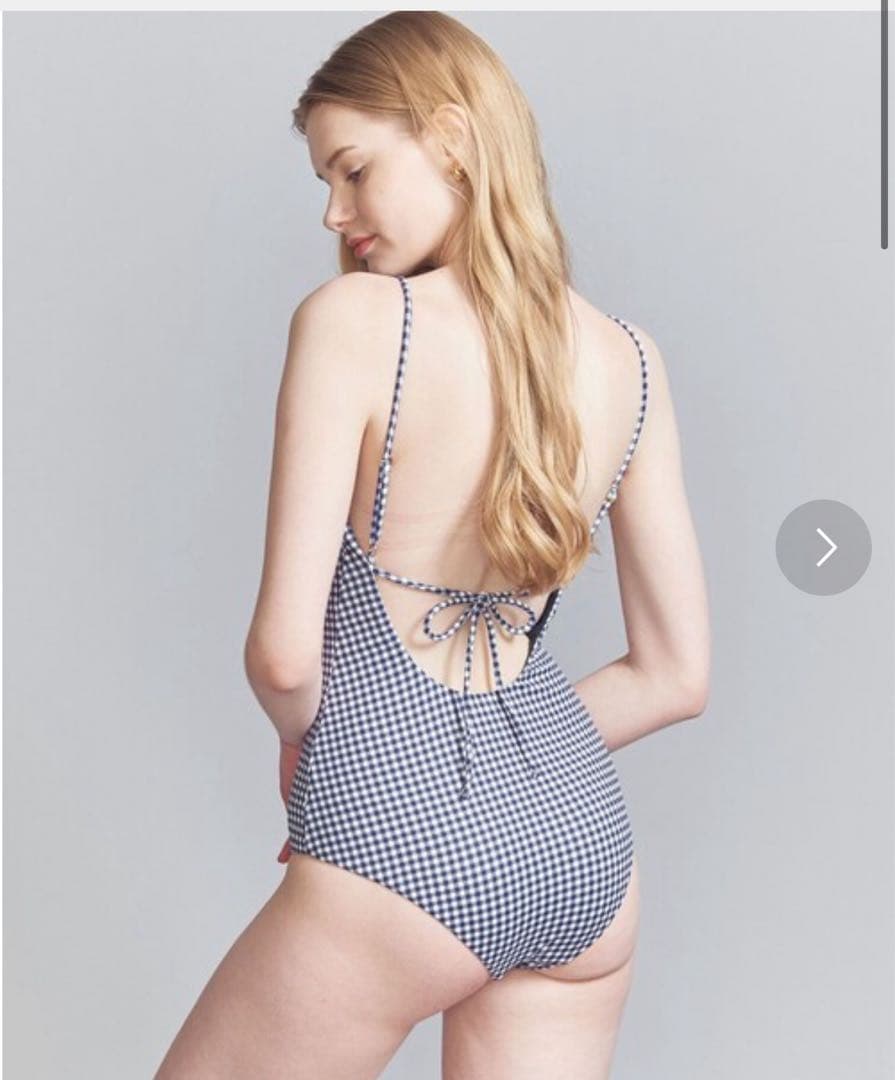 レピドス　ギンガムチェックバックオープンワンピース