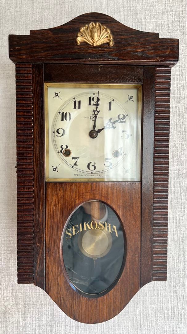 SEIKO SHA 精工舎　振り子時計ゼンマイ掛け時計柱時計ボンボン時計古時計