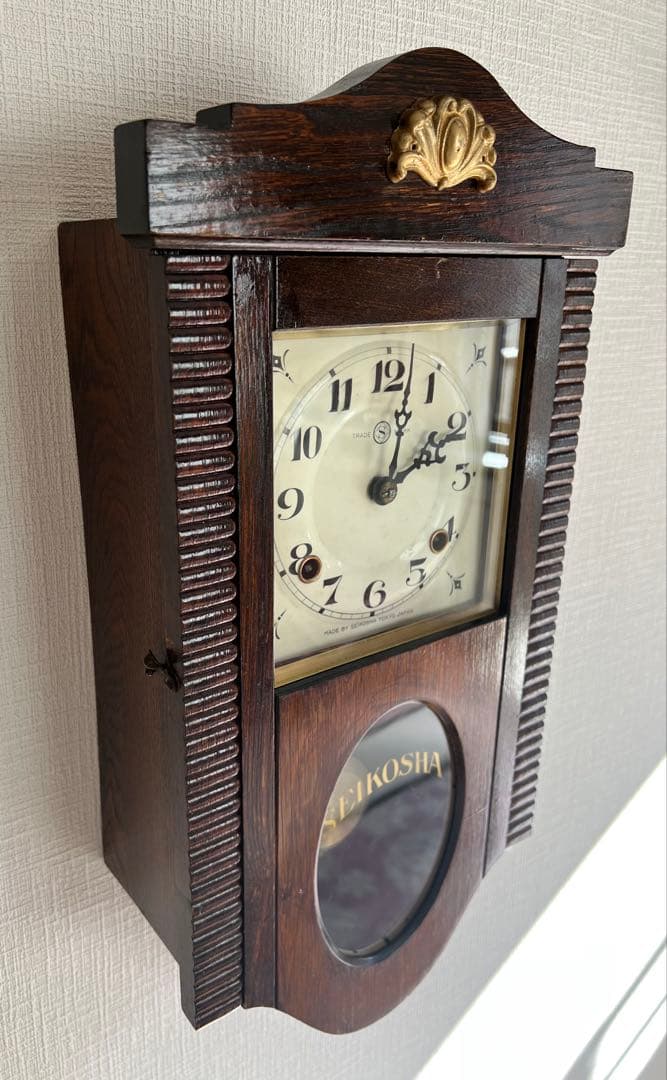 SEIKO SHA 精工舎　振り子時計ゼンマイ掛け時計柱時計ボンボン時計古時計