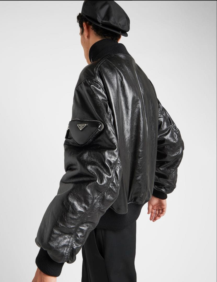 【美品】PRADA ラフシモンズ21aw ナッパレザー ボンバージャケット