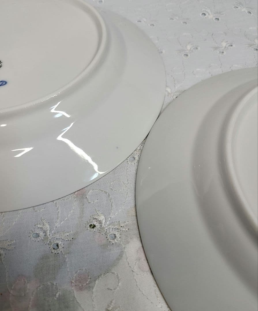 未使用近✨ロイヤルコペンハーゲン ブルーフルテッド ハーフレース プレート 19