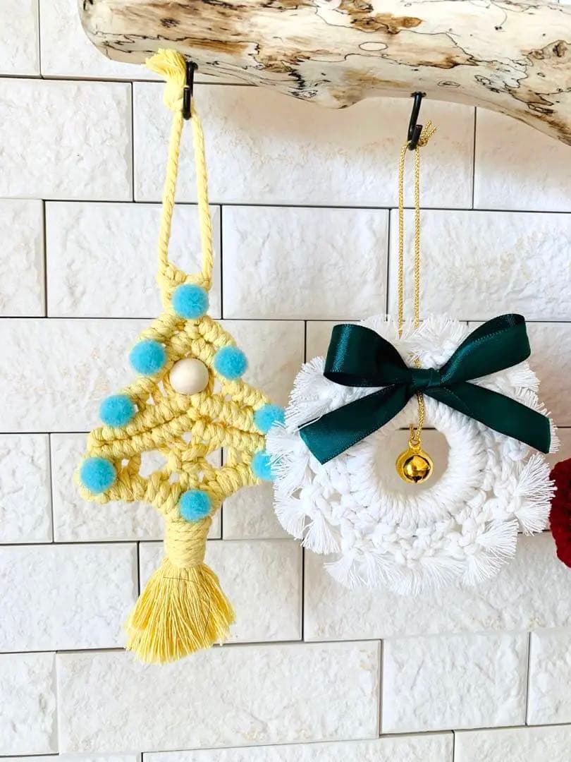 NO 417『流木・マクラメ・クリスマスガーランド・クリスマスオーナメント』