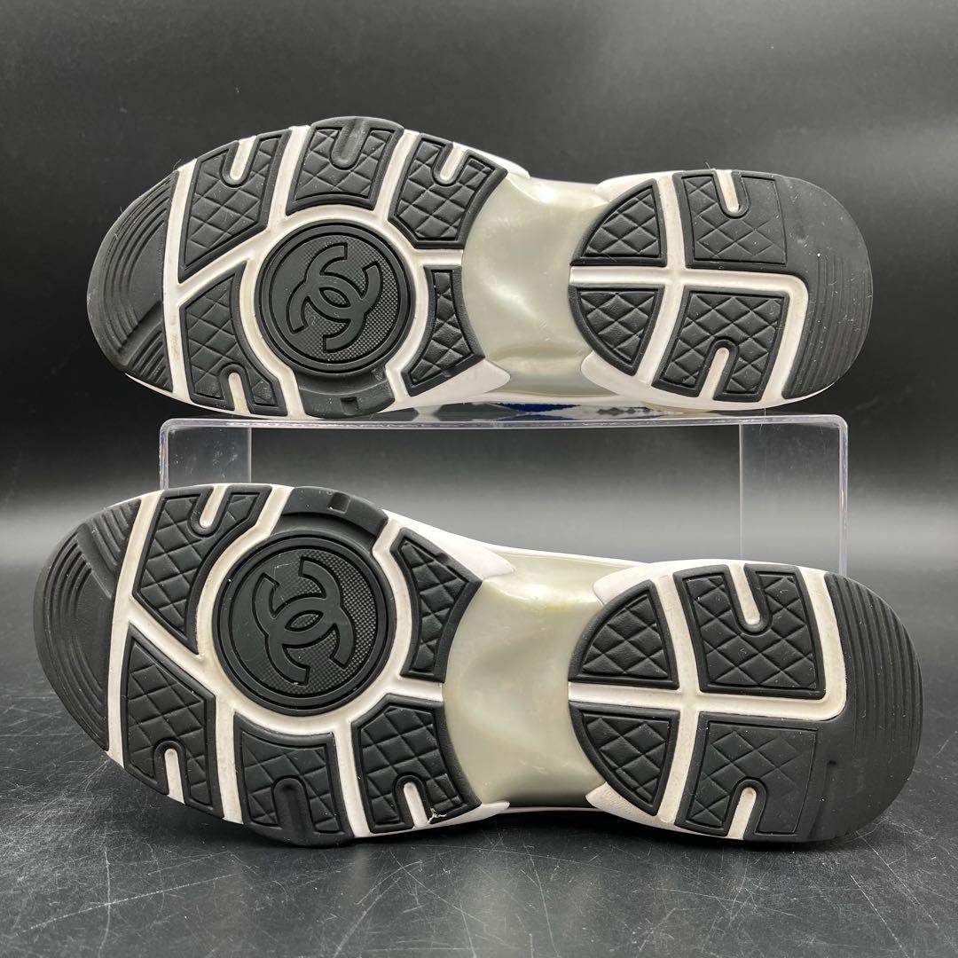 美品✨ シャネル ココマーク ニットファブリック レディース スニーカー