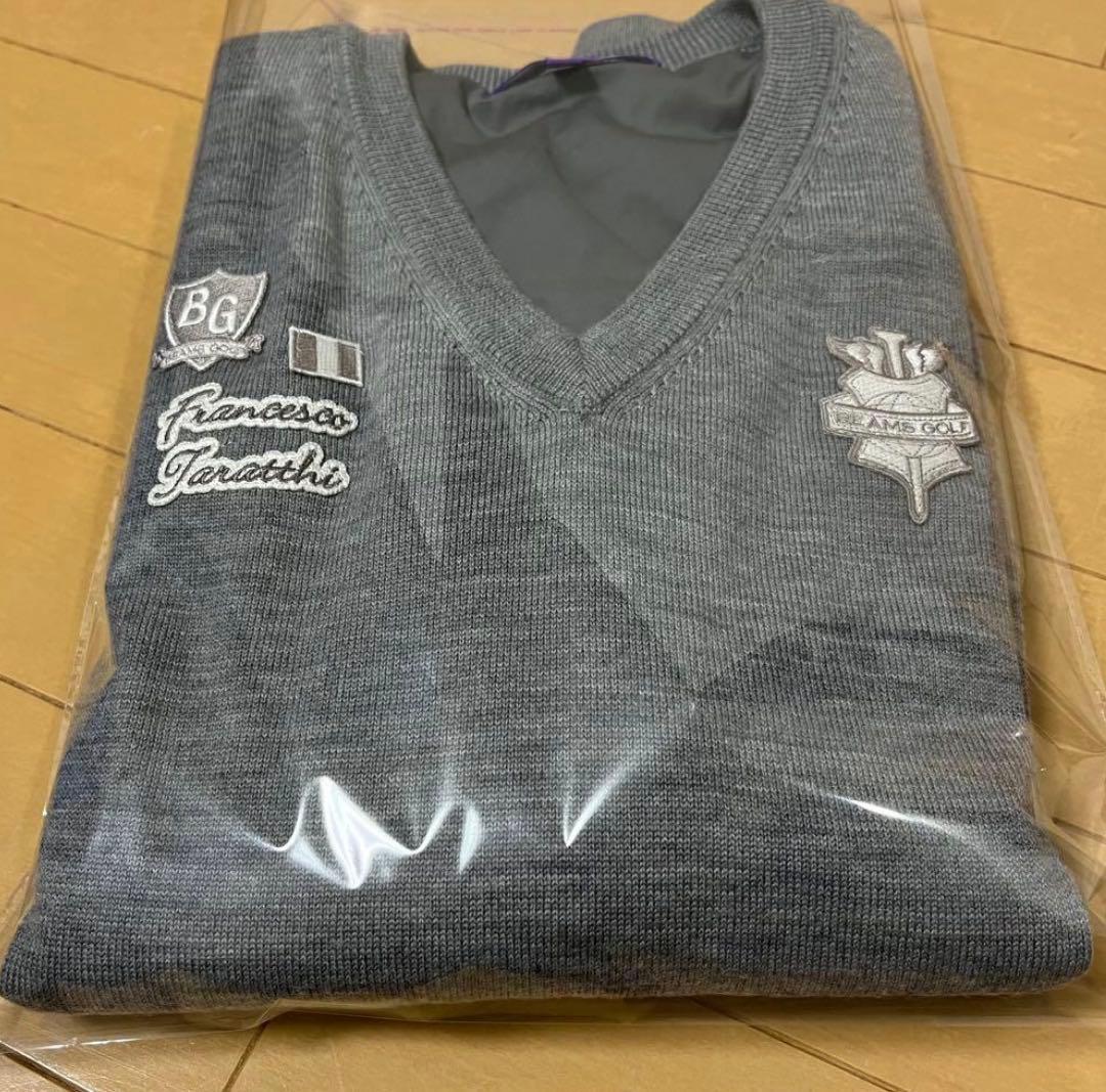 ビームスゴルフ　パープルレーベル　防風タラッティセーター　Mサイズ　グレー　美品