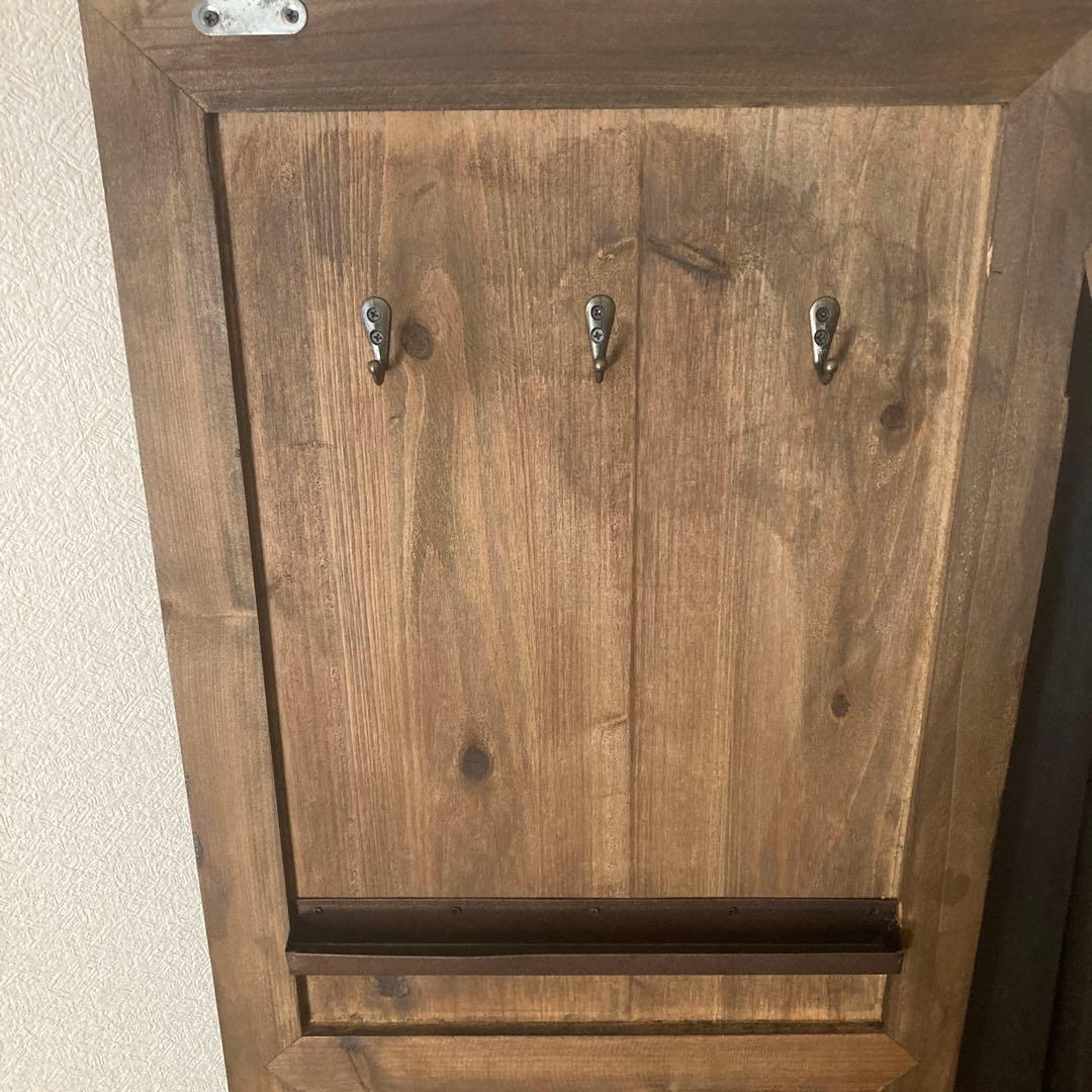 アンティーク スタンドミラー 姿見 ドア風 木製 扉付き ヴィンテージ 鏡