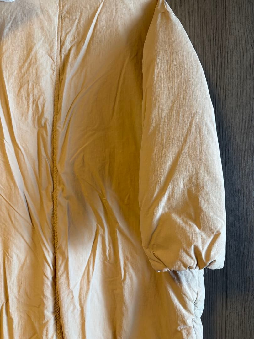 【スノー】ベーセーストック　ロングステンカラーダウンコート　ベージュ　S