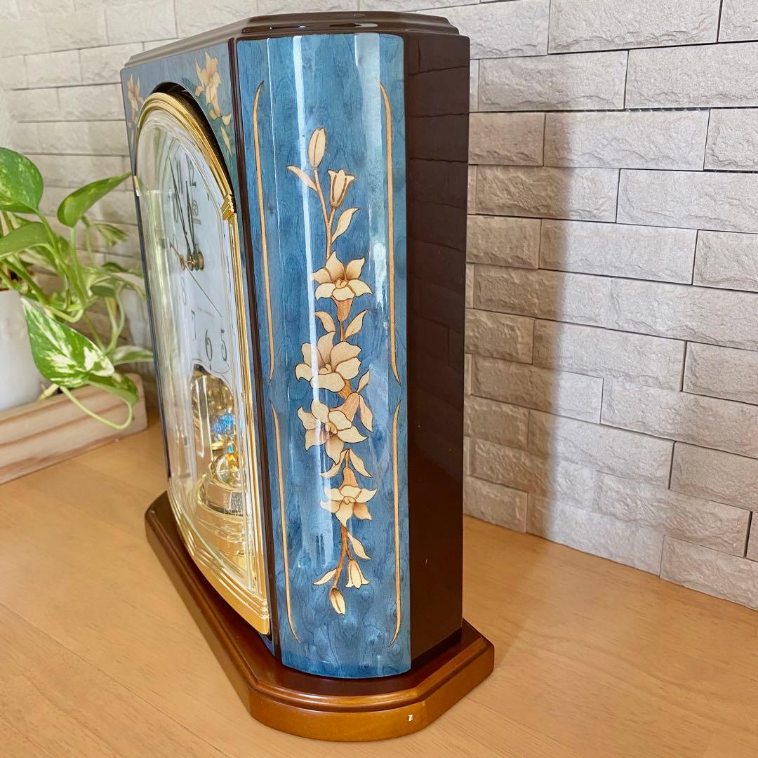 【廃盤品】 リズム RHYTHM 電波時計 置き時計 回転　4RY701HG04