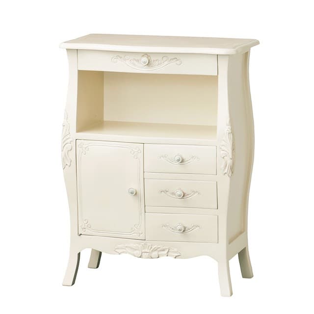 【送料無料】コモ ファックス台 電話台 マホガニー材 天然木 収納 高級家具