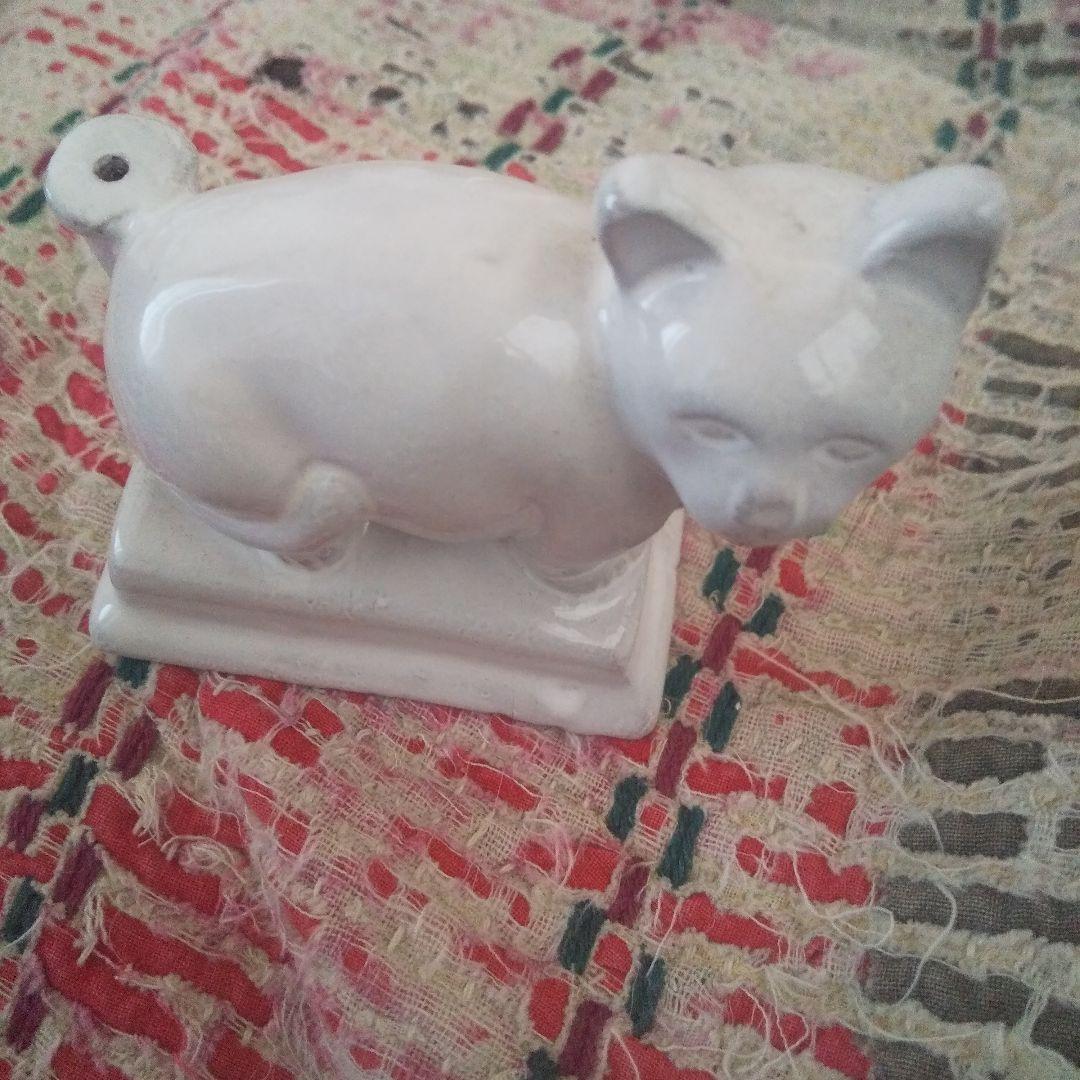 アスティエドゥヴィラット陶器 猫 白 インセンスホルダー MinouCat
