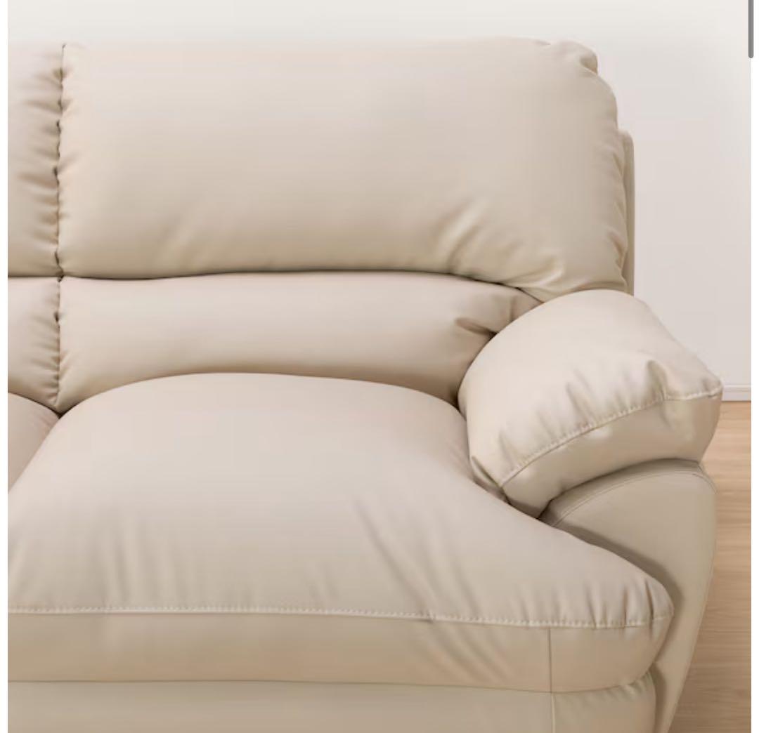 傷・汚れに強い合成皮革 2人用ソファ (Nシールド ビット3KD BE)