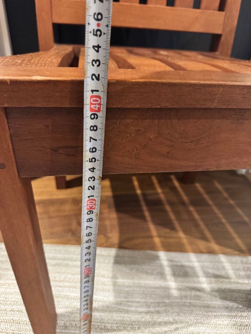 ダイニング/バルコニーチェア 1脚 ハイバックチェア。ハードウッド