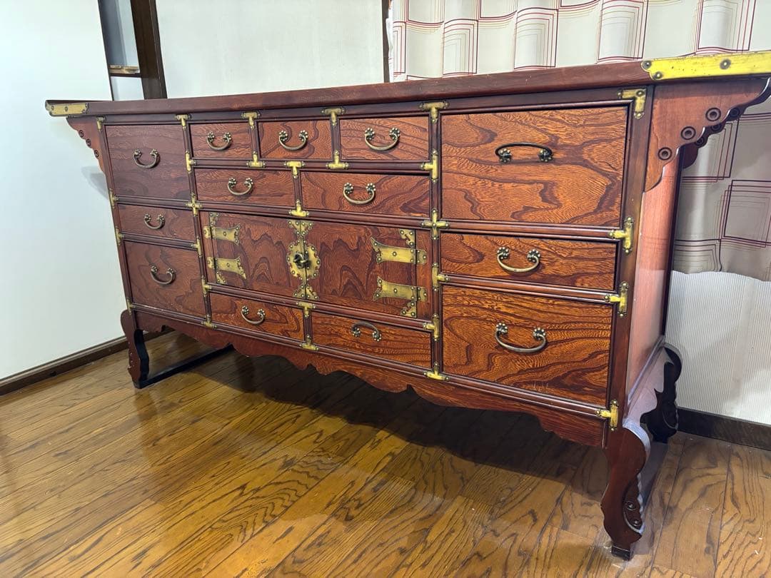 【美品】李朝箪笥 アンティーク家具 大型家具