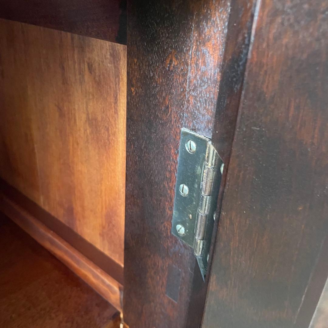 民芸家具 書棚 本棚 ガラスキャビネット アンティーク家具 ガラス扉 和家具