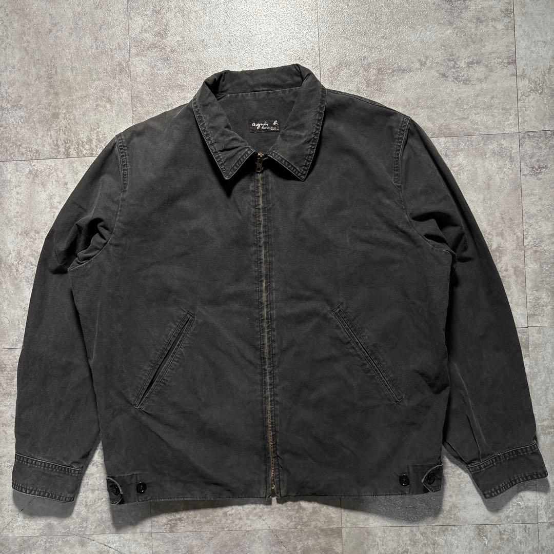 90s agnès b. 八の字　short cotton zipblouson