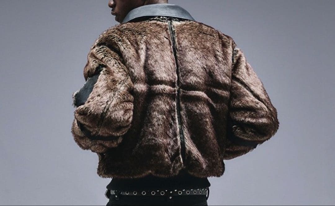 ジャケット・アウター ANDER HUNK Switch Design Faux Fur Jacket