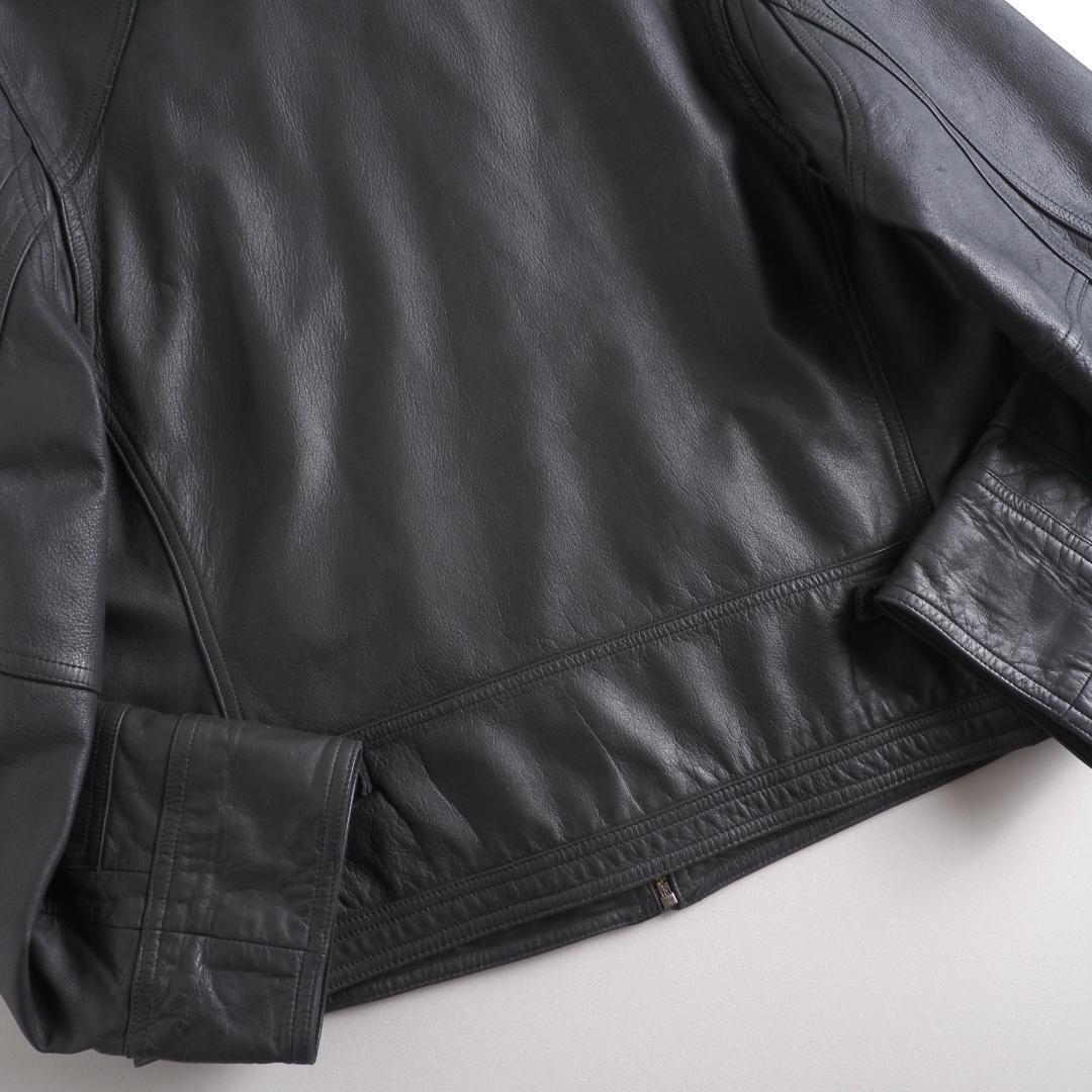 ラルフローレン　レザージャケット　シングルライダース　本革　ブラック　美品
