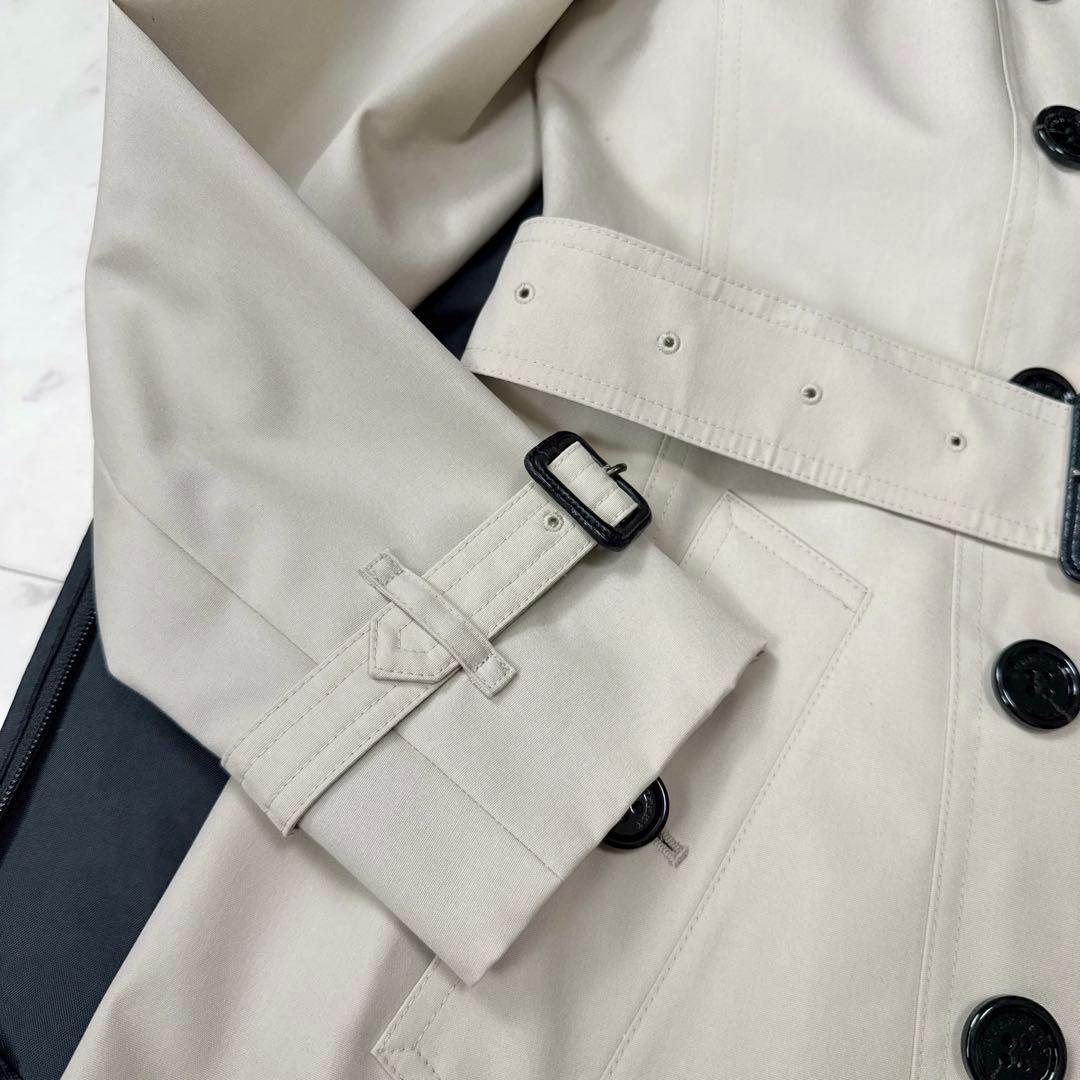 新品 バーバリーロンドン トレンチコート メガチェック アイボリー系 サイズ38