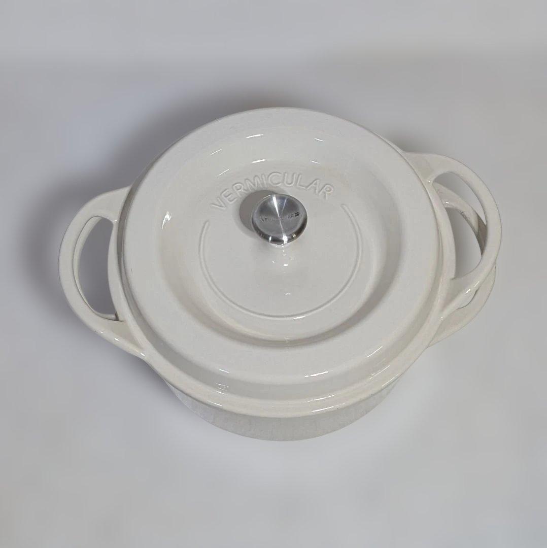 VERNACULAR ホワイト 両手鍋 22cm 訳あり