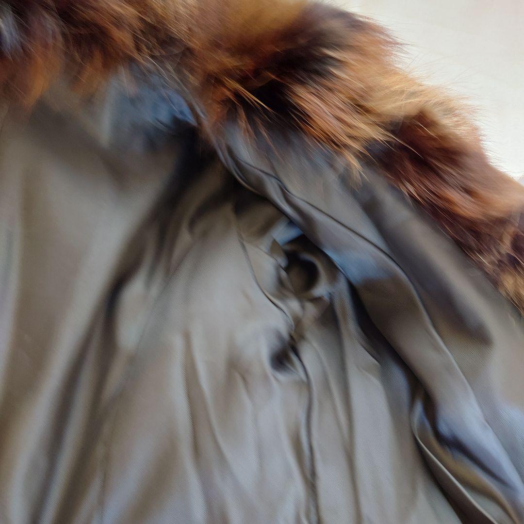 【MILONE】フェイクレザー×ファー ロングコート イタリア製