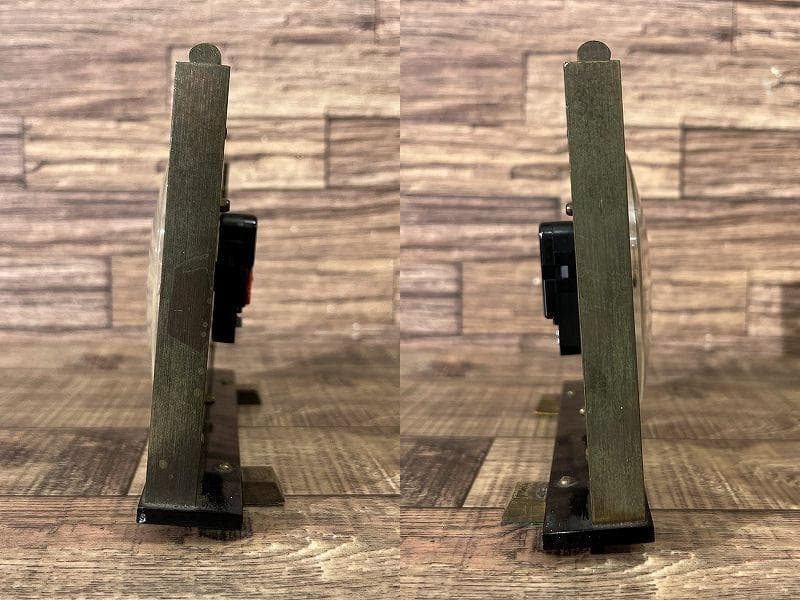 希少 メンテ済 英国製 MATAMEC 大理石 真鍮 コンビ ビンテージ 置時計