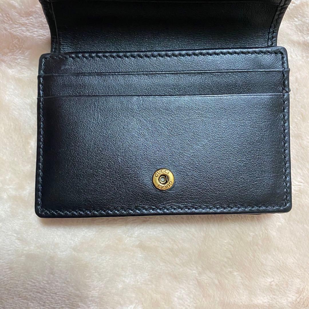 あめちゃん専用　GUCCI 二つ折り財布 キルティング マーモント GG 黒