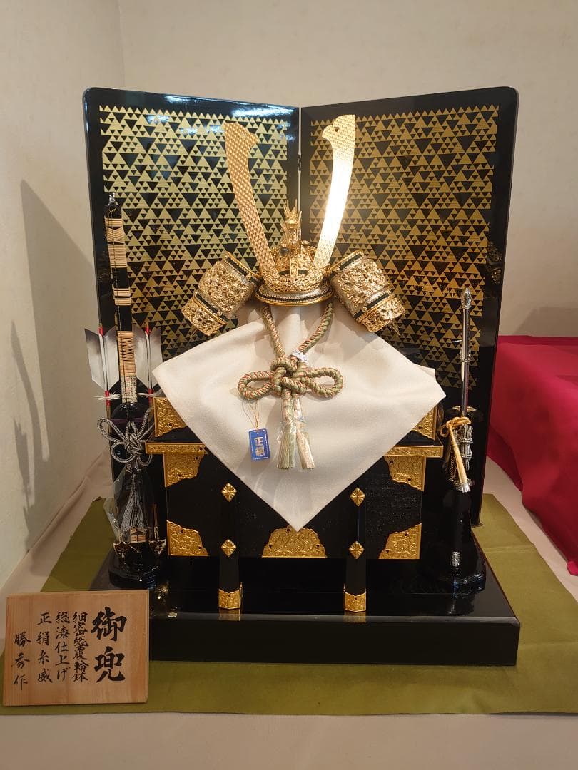 ●新品●早い者勝ち●訳あり品●フルセット　長鍬正絹糸威兜飾り　25万円高級品