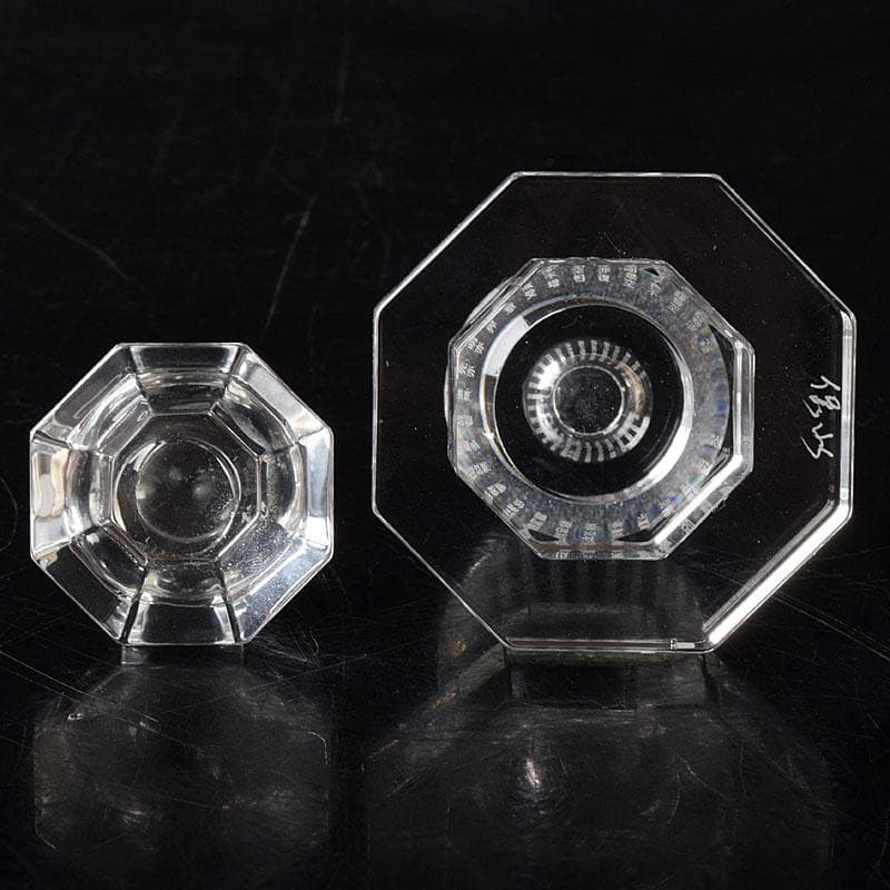 伝統工芸　甲州水晶貴石細工　田中保晴作　五輪塔　証明書付　M　R8393