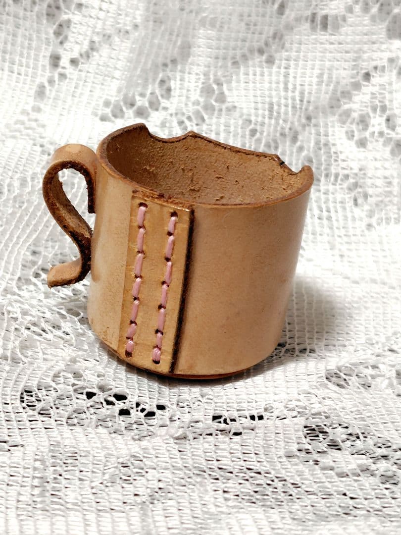 豆猫peco-lin 本革ティーカップ豆猫　三毛猫の子猫❁10日迄の価格❁