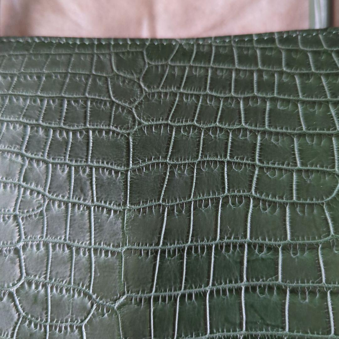【未使用・レア】ストラスブルゴ　ポロサスクロコトートバッグ グリーン