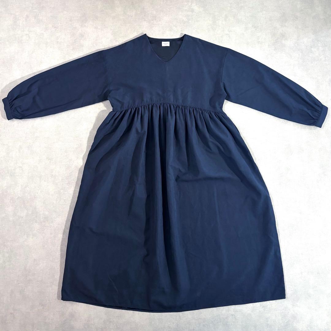 ドアーズ　Vネックギャザーワンピ/スピック&スパンロングリブプルオーバー