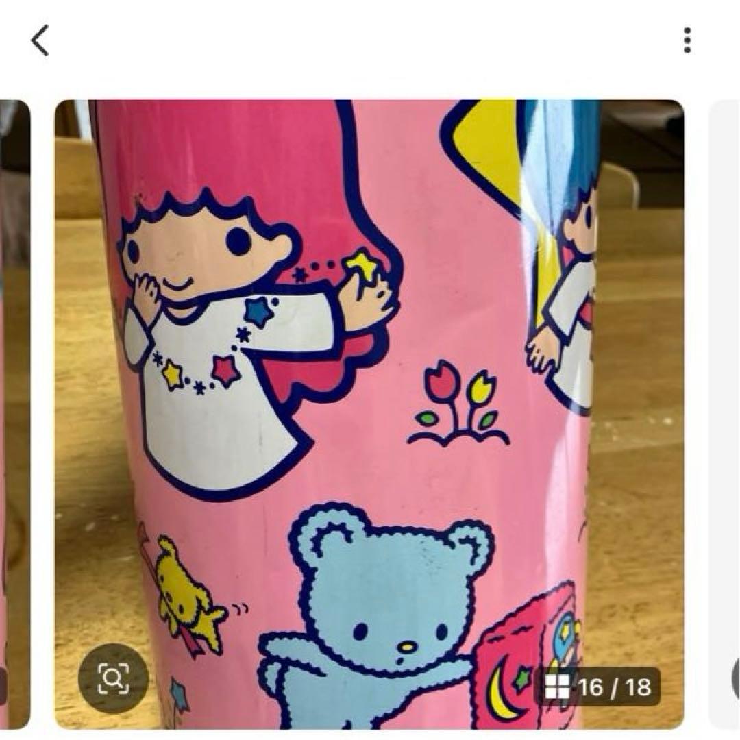 サンリオ　キキララ　（ジャンク品）ゴミ箱　レトロ〜同梱3000円