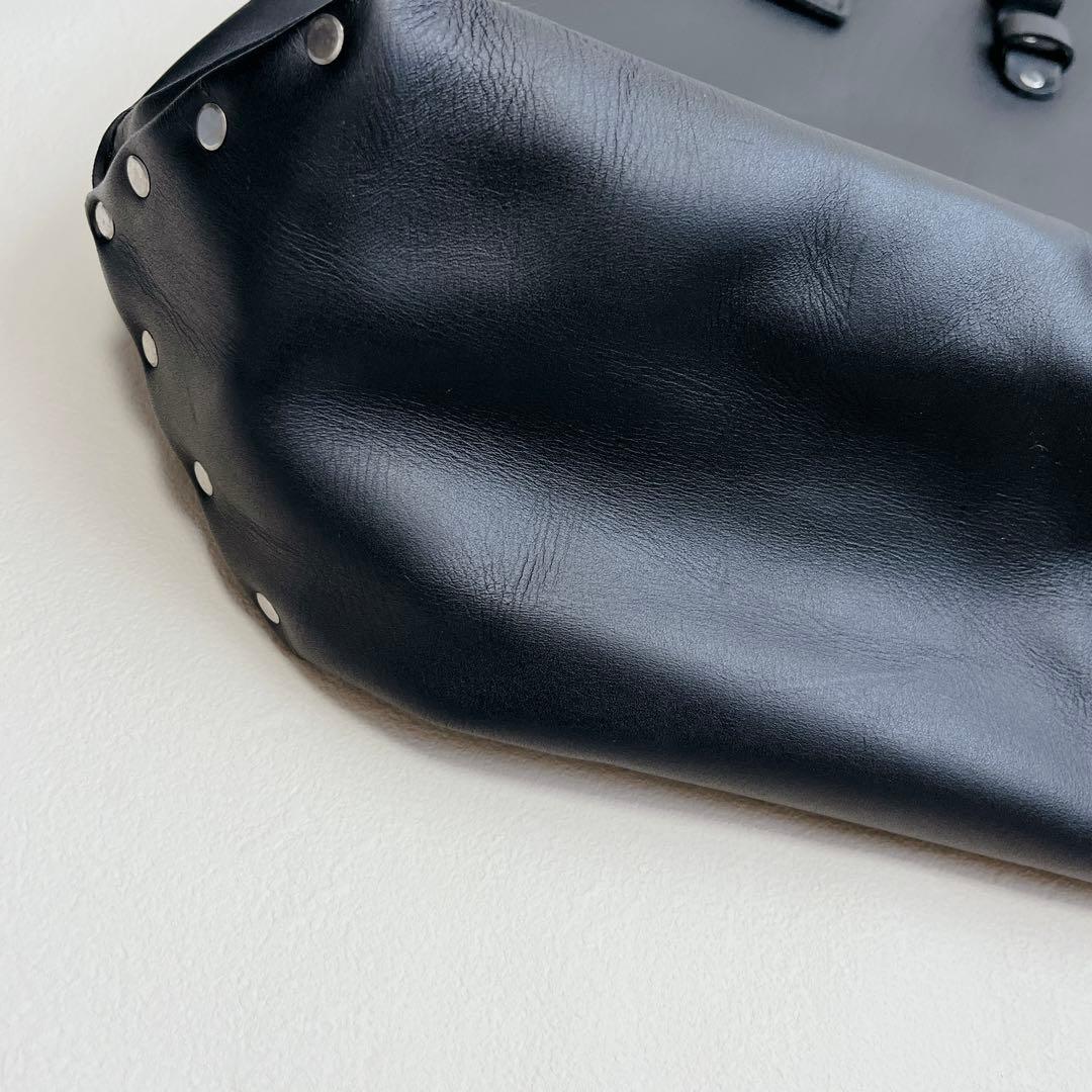 【ヘリテイジレザー】オールレザー トートバッグ/牛革/HINOYA/ブラック