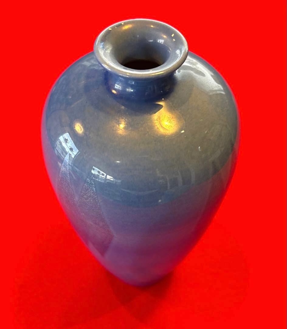 中田一於　人間国宝　青袖花瓶