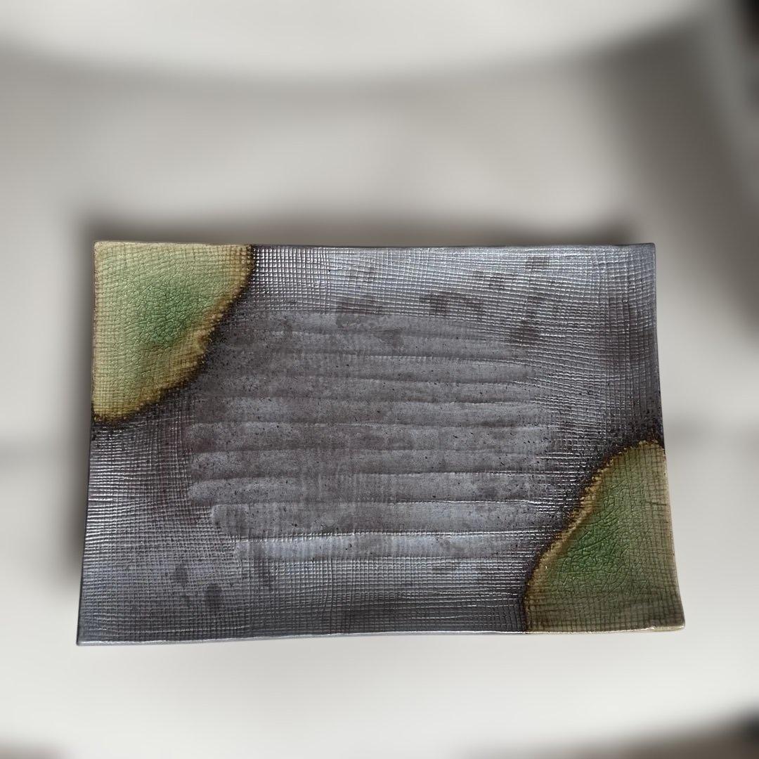 ヴィンテージ　陶磁器　大皿　角皿