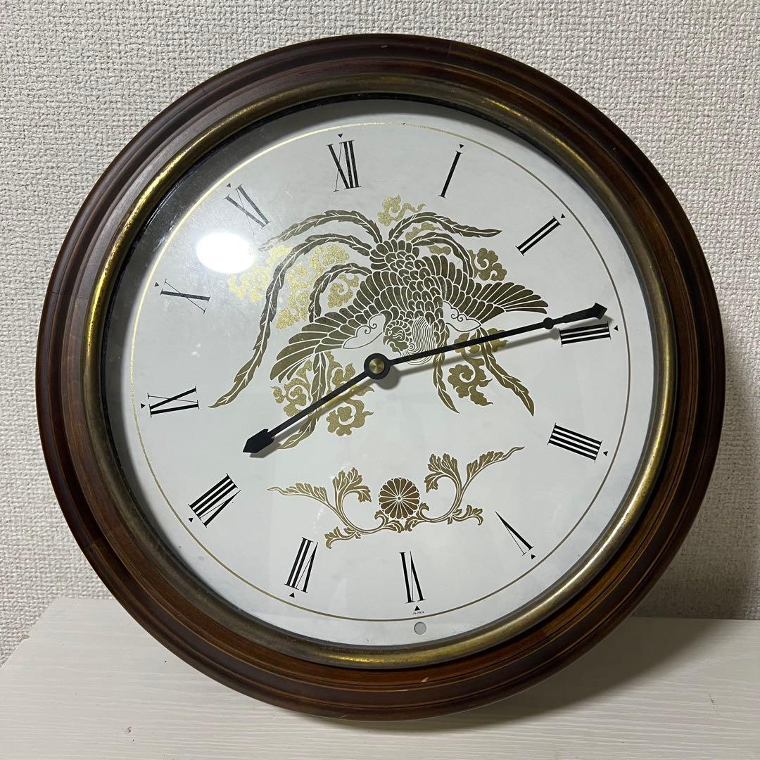 CITIZEN シチズン　からくり 鳳凰と菊　木枠　重厚