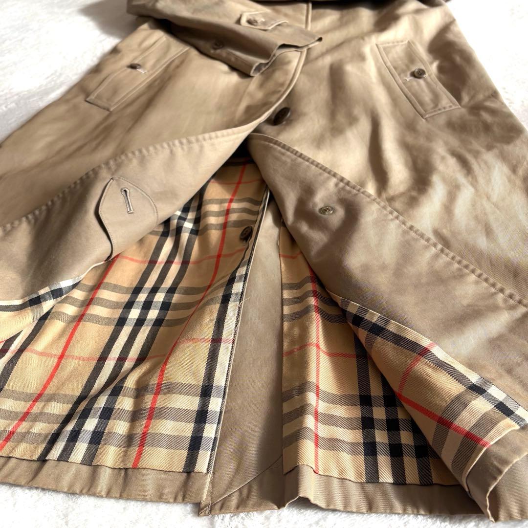 美品【BURBERRY バーバリー】ステンカラーコート ノバチェック