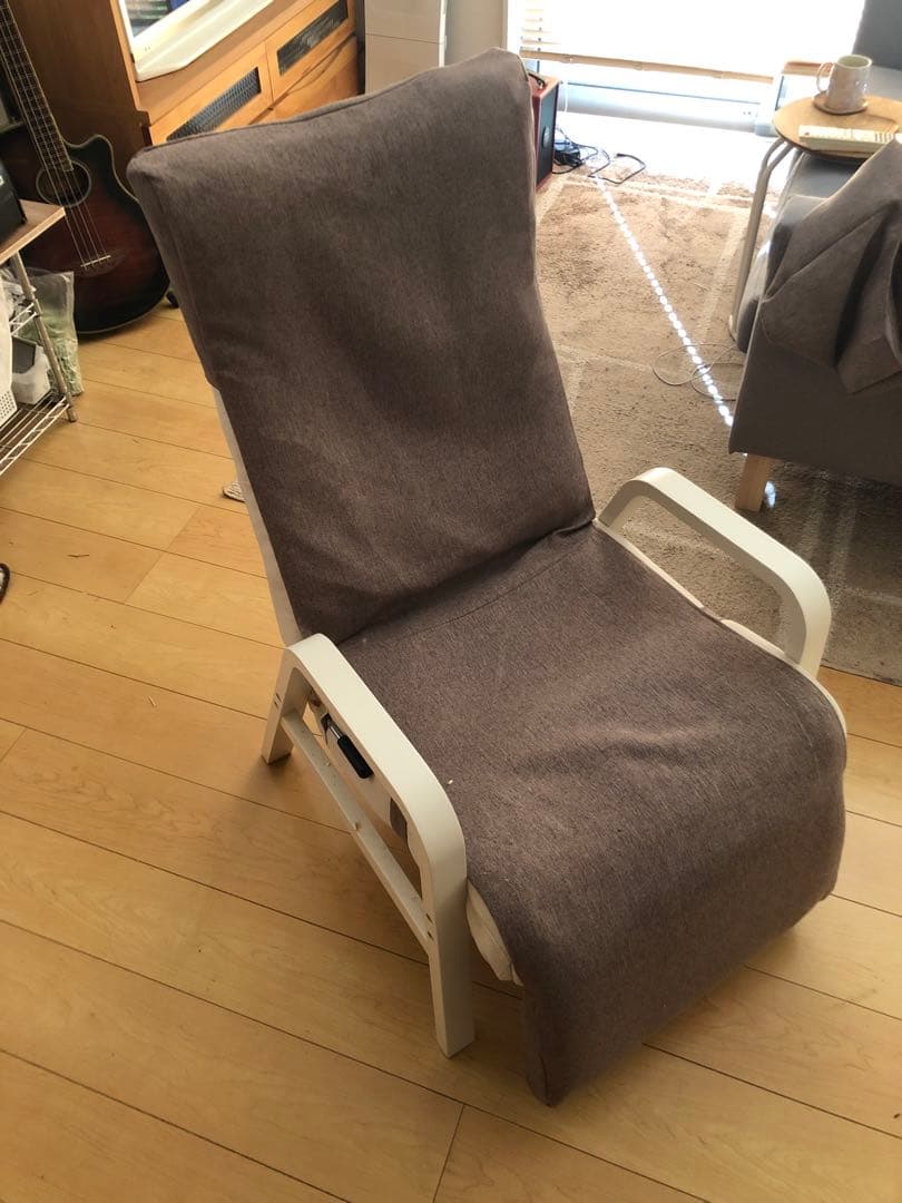 リクライニングチェア (アイボリー)FACR-RHB + カバー　(ブラウン)