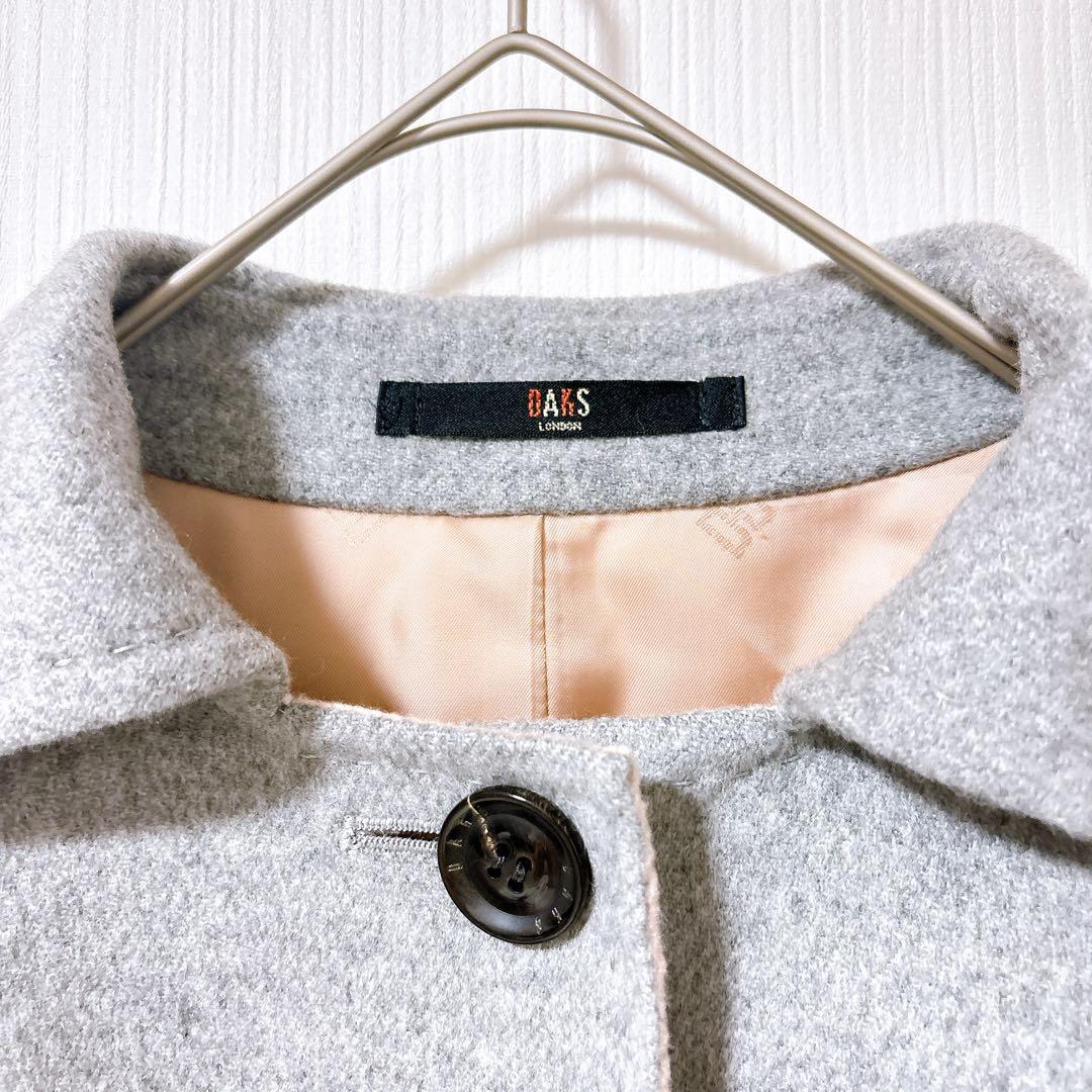 DAKS ダックス　カシミヤ100% リバーコート　ステンカラー　ダブルフェイス
