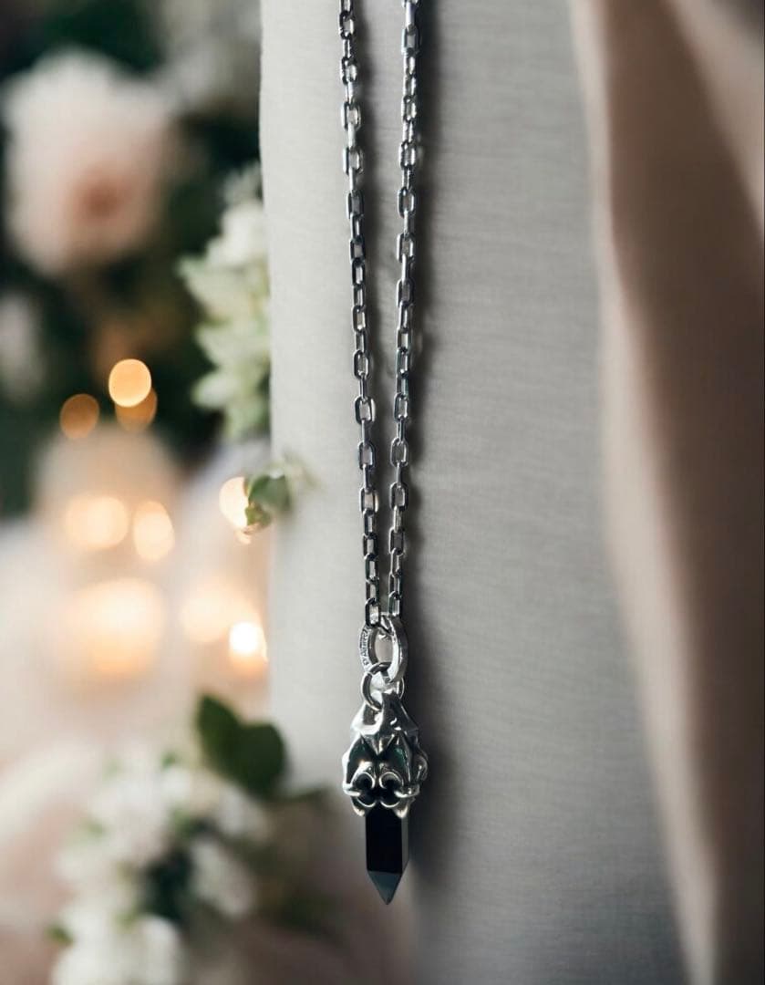 パトリックコックス　ブラッククリスタル　ペンダントネックレス