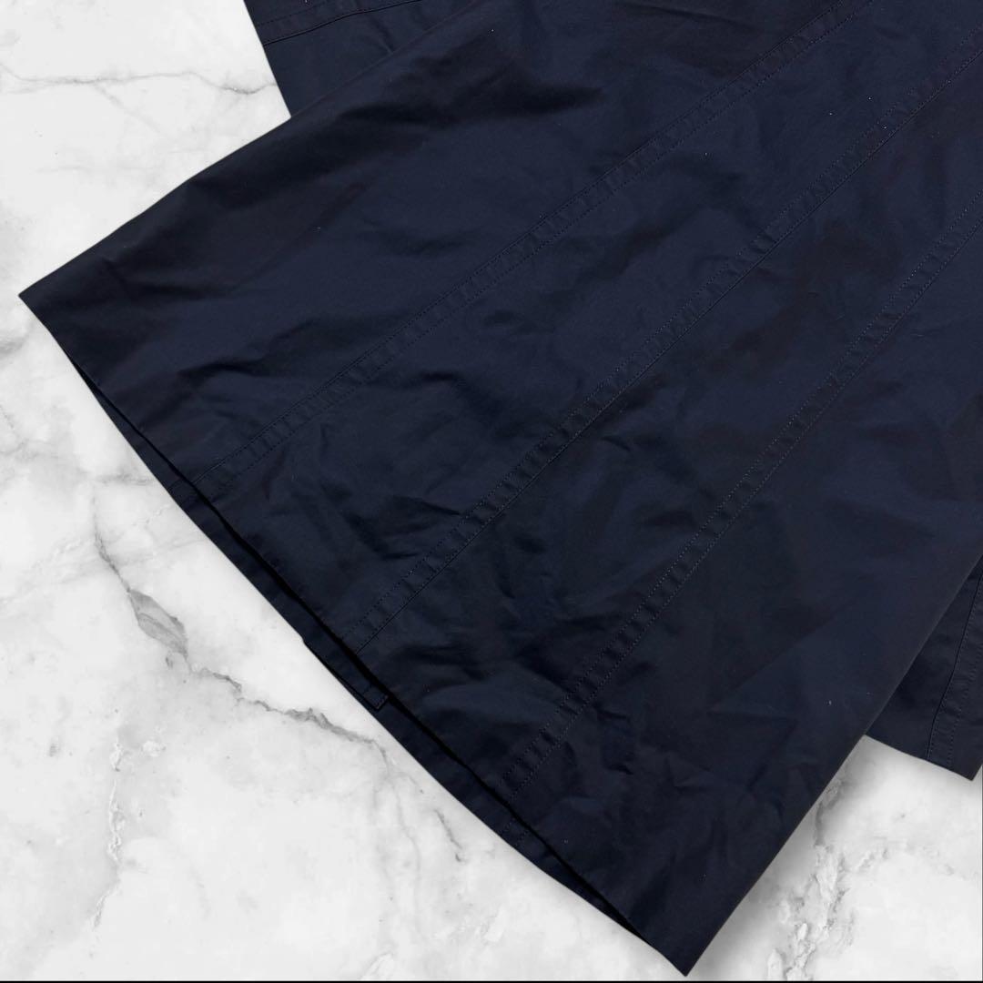 美品 Aquascutum ステンカラーコート ロゴボタン クラブチェック