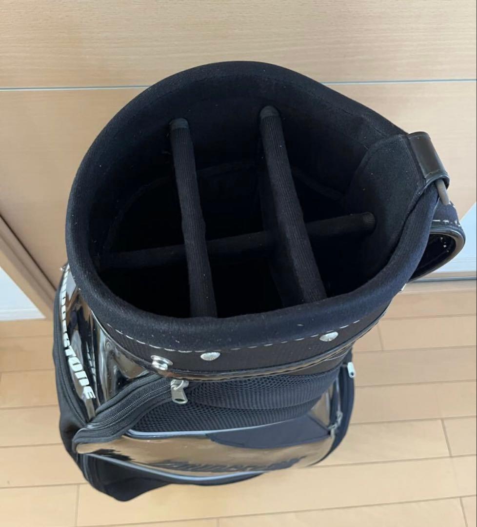 ブリヂストン　ゴルフバッグ　キャディバッグ　ブラックエナメル　送料無料　シンプル