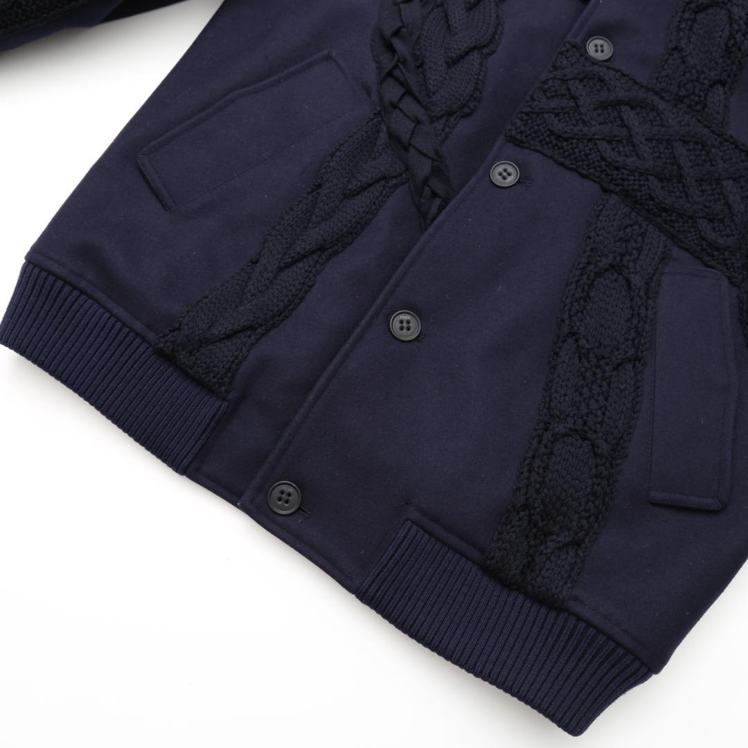 FENDI 16AW 国内正規品 ニット切替 カシミヤ混ウールブルゾン 46