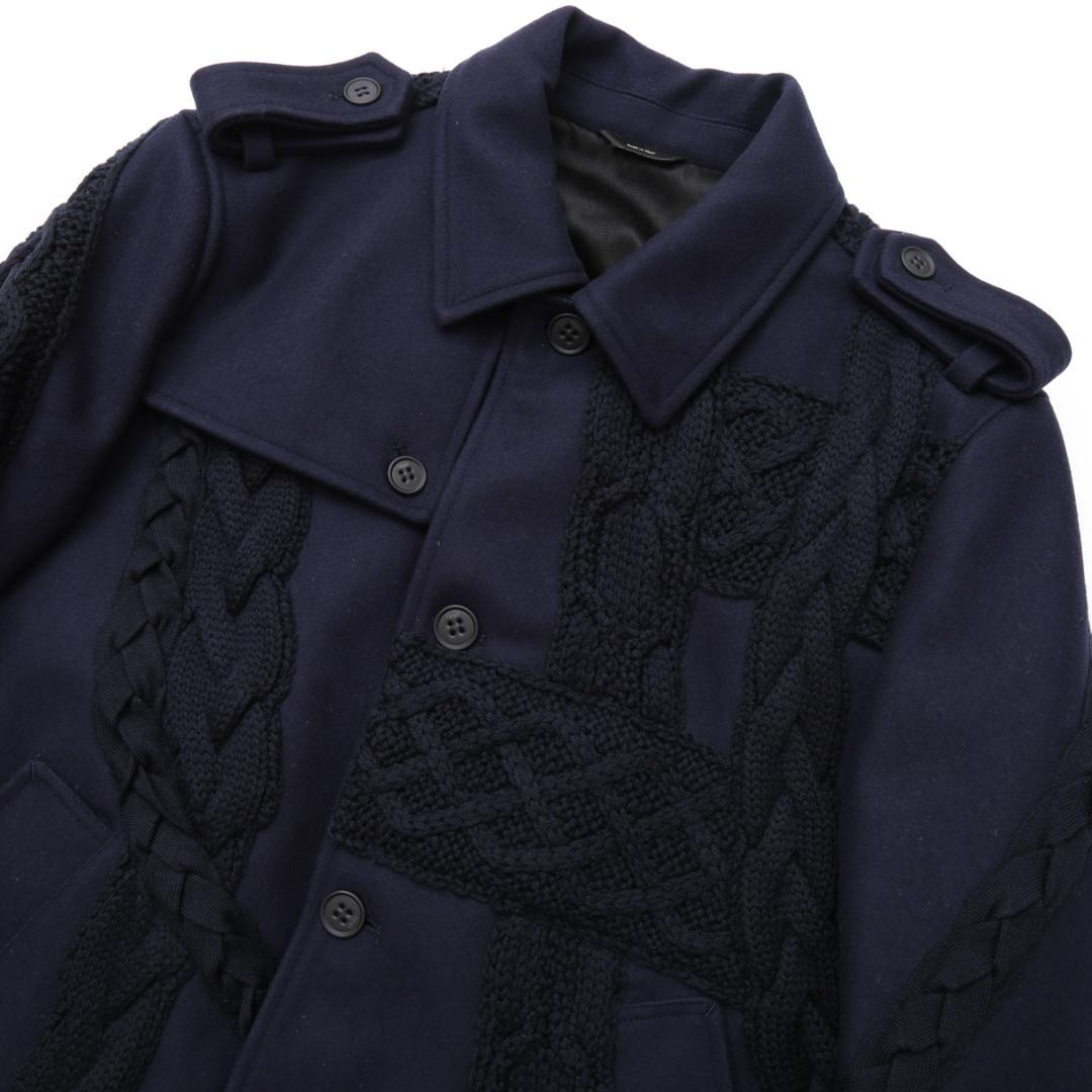 FENDI 16AW 国内正規品 ニット切替 カシミヤ混ウールブルゾン 46