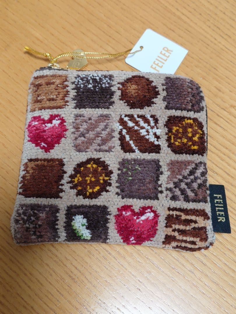 ✧新品✧FEILERフェイラー♡コフレドゥショコラ スクエアポーチ ベージュ