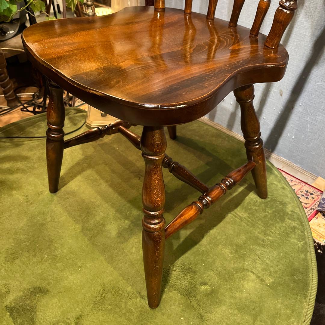 L ２　キツツキマーク ヴィンテージ スピンドルチェア　飛騨産業